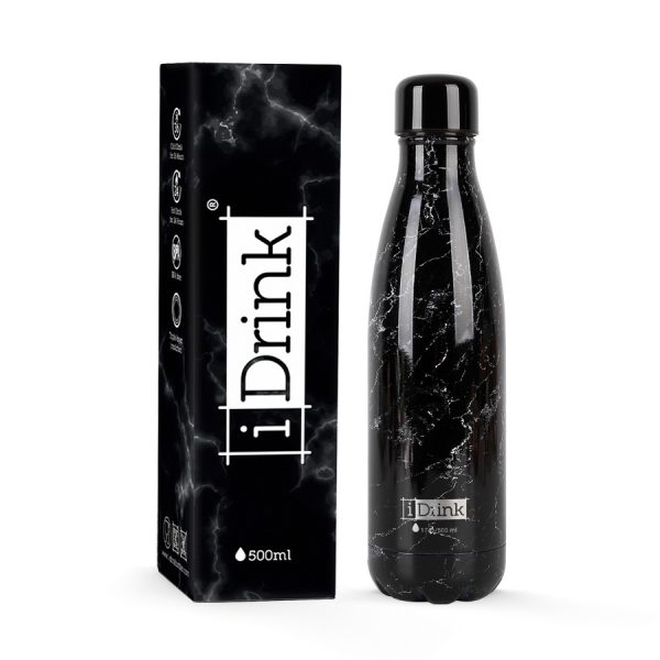 borraccia termica 500 ml marmo nero