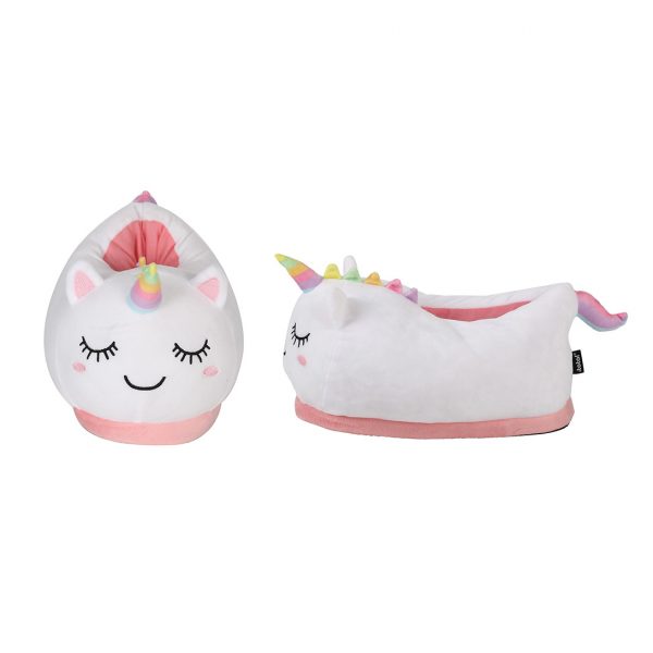 morbide pantofole im peluche unicorno