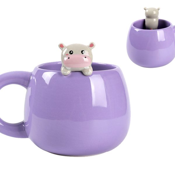 tazza i-total con charm ippopotamo