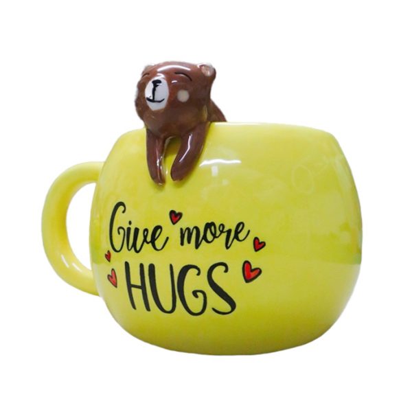 tazza con orsetto 3d give more hugs