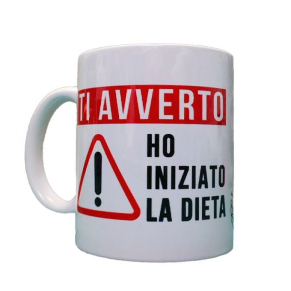 tazza divertente ti avverto ho iniziato la dieta