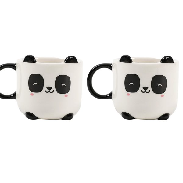 set 2 tazzine in ceramica da espresso panda