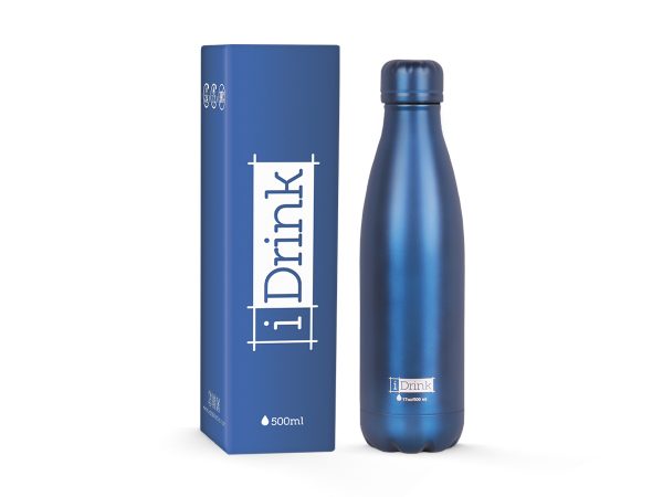 borraccia termica 500 ml blu metallizzato