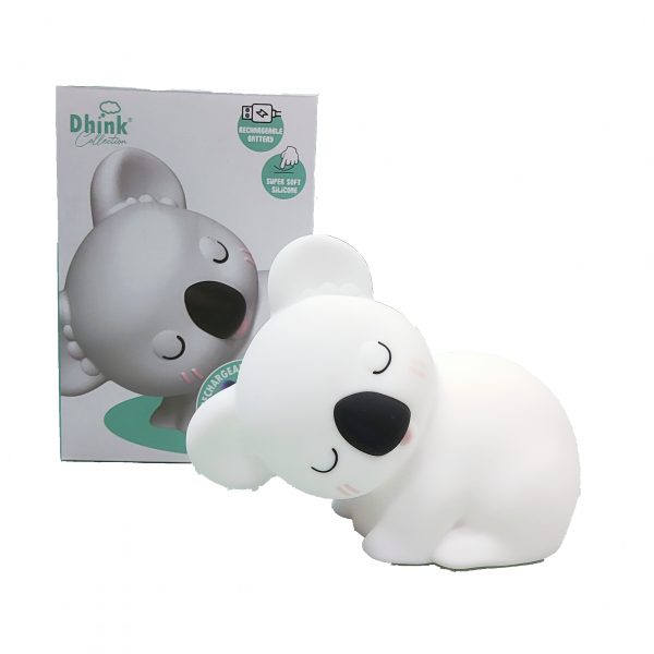 lampada notturna in silicone con ricarica usb a forma di koala