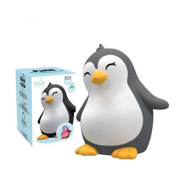 lampada notturna in silicone a forma di pinguino