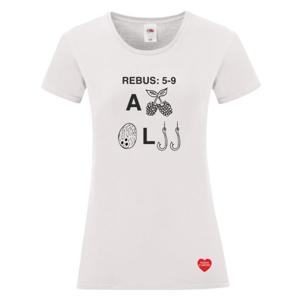 t-shirt donna con rebus amore coccolami