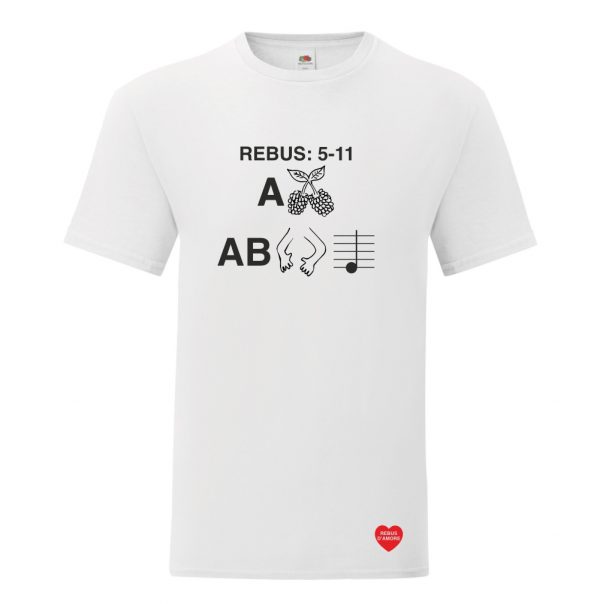 t-shirt uomo con rebus amore abbracciami