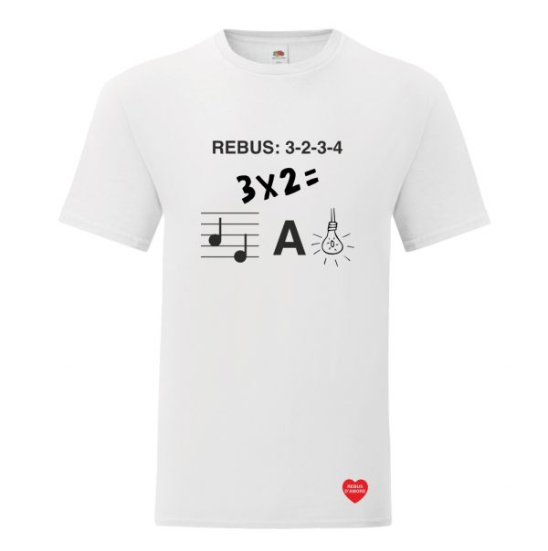 t-shirt uomo rebus d'amore sei la mia luce